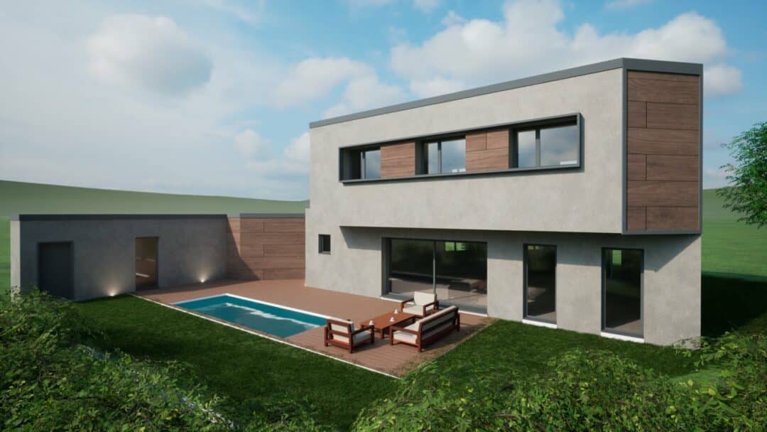 CONSTRUCTION MAISON NEUVE AVEC PISCINE A CORNY SUR MOSELLE