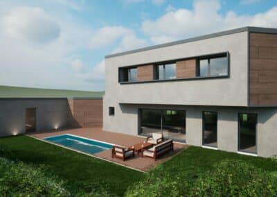 CONSTRUCTION MAISON NEUVE AVEC PISCINE A CORNY SUR MOSELLE